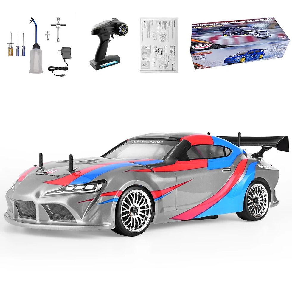 Thumbnail: HSP Racing 1:10 On Road RC Car 4wd Two Speed Drift Vehicle Toys 4x4 Nitro Gas P