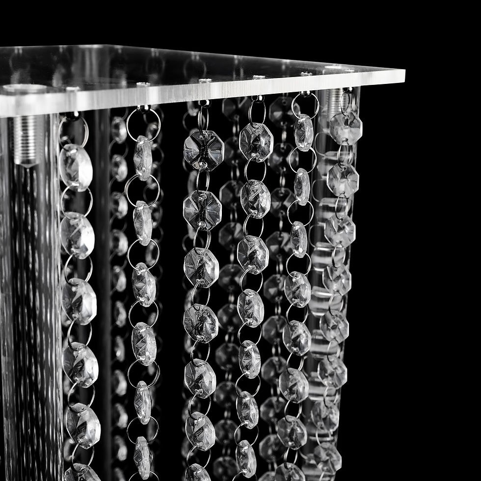 Thumbnail: 2PCS Clear Acrylic Crystal Flower Vase Column Flower Stand Flower For Wedding D