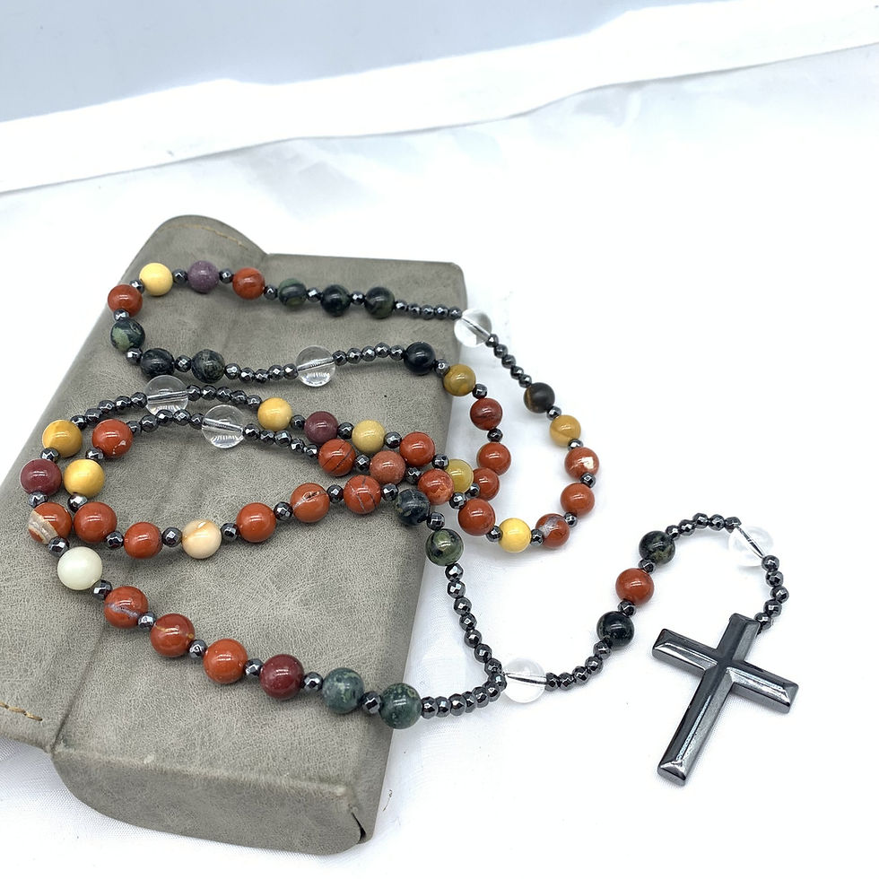 Thumbnail: Men's Fashion Color Natural Stone Necklace