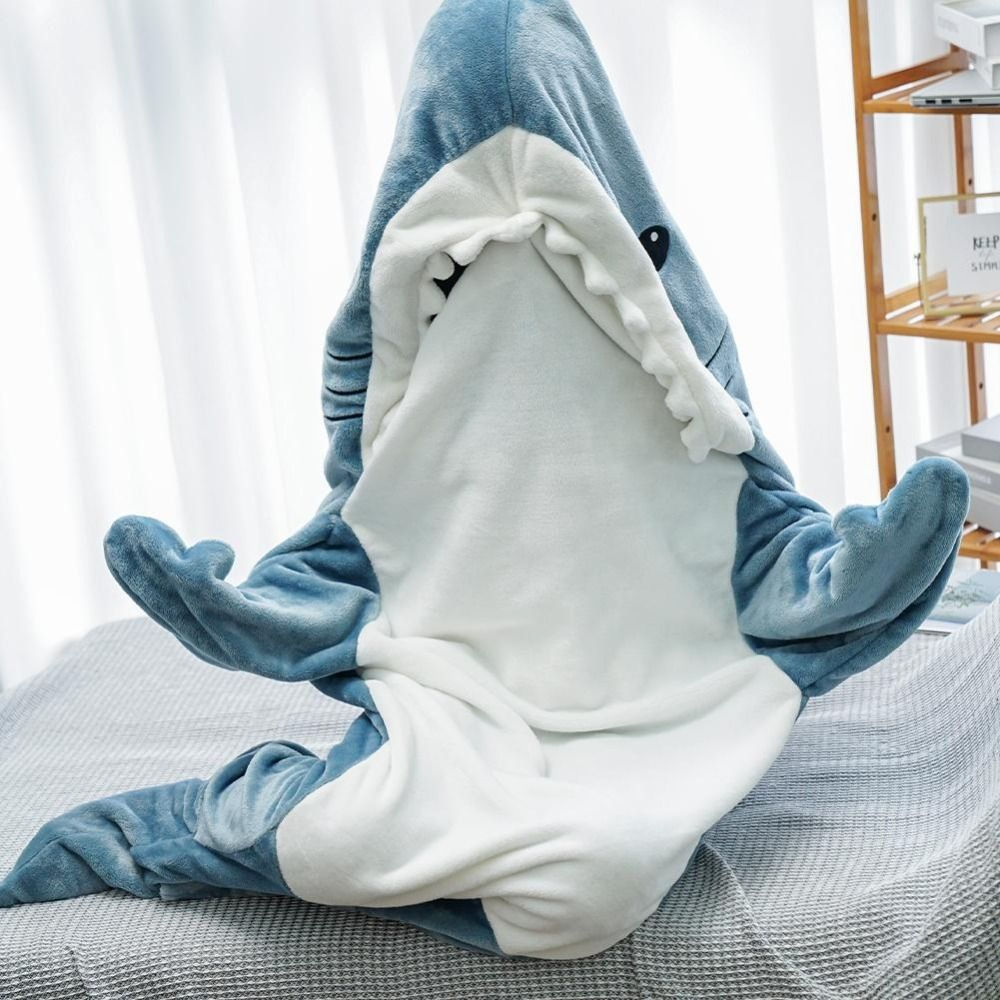 Cartoon Shark Sleeping Bag Pajamas Office Nap Shark Blanket Karakal High Qualit
