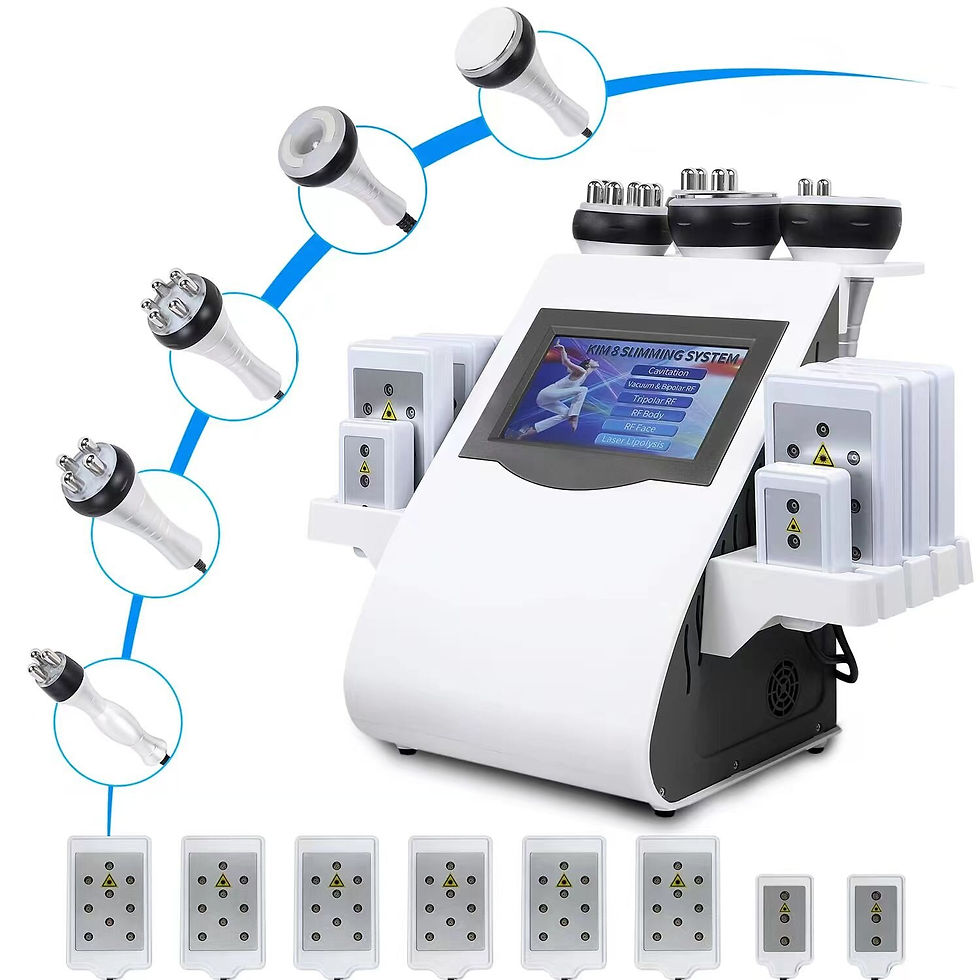 Thumbnail: Newest 6 In 1 40K Ultrasonic Cavitation Vacuum Radio Frequency Laser 8 Pads