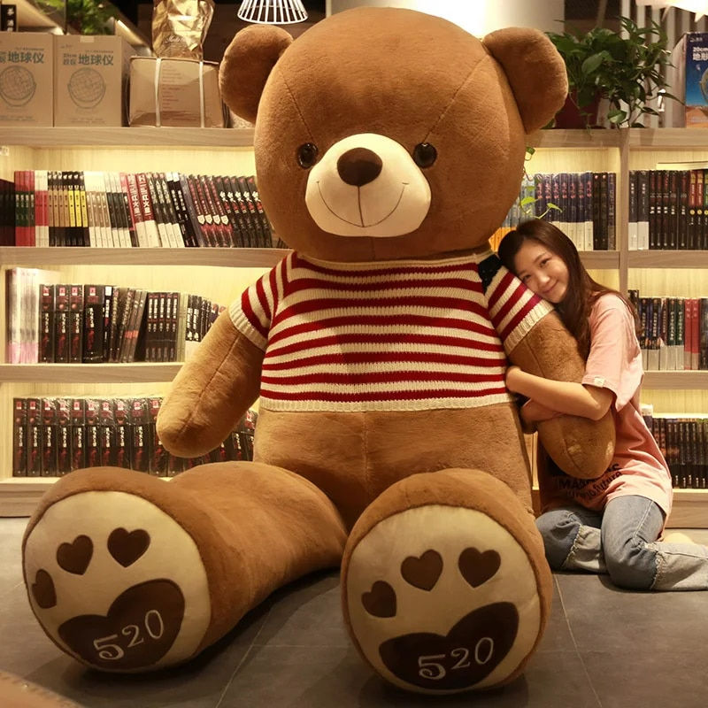 الصورة المصغرة: High Quality Giant Sweater Bear Plush Doll Soft Stuffed Animal Teddy Bear Plush