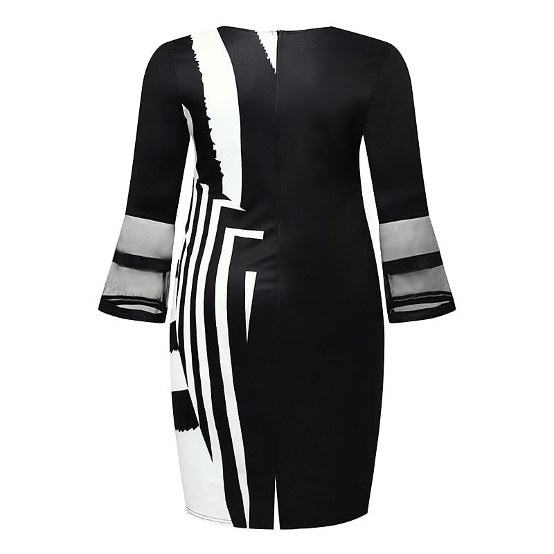 Thumbnail: Plus Size Dresses Elegant Geometric Print Women's Wedding Party Dresses 2021 Ne