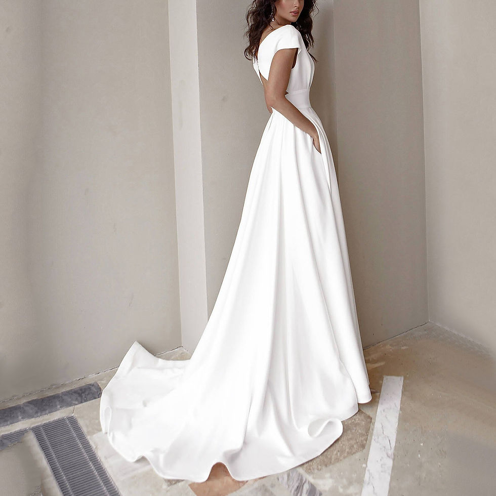 Миниатюра: Ladies Pure White V-Neck Long Dinner Dress designer evening dresses women