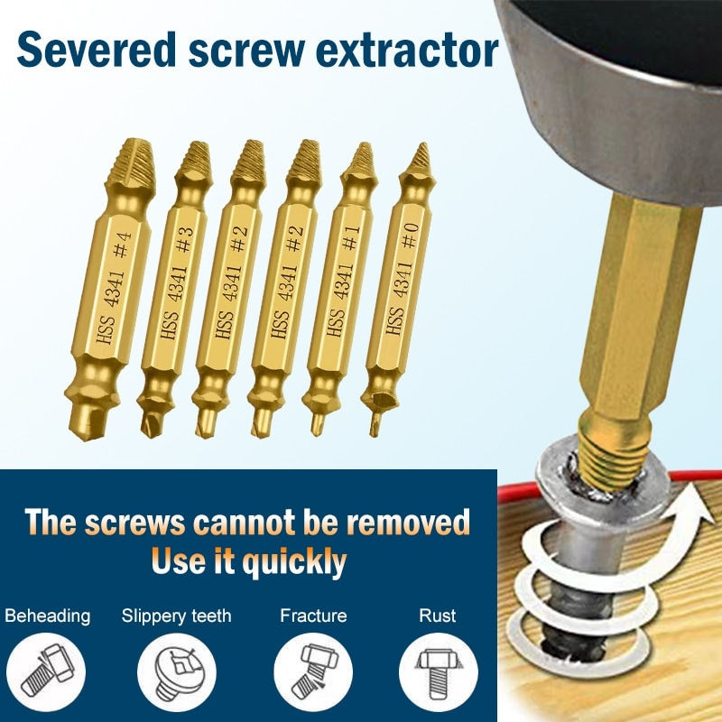 Broken Double Head Screw Extractor Sliding Thread And Broken Wire Remover 4341