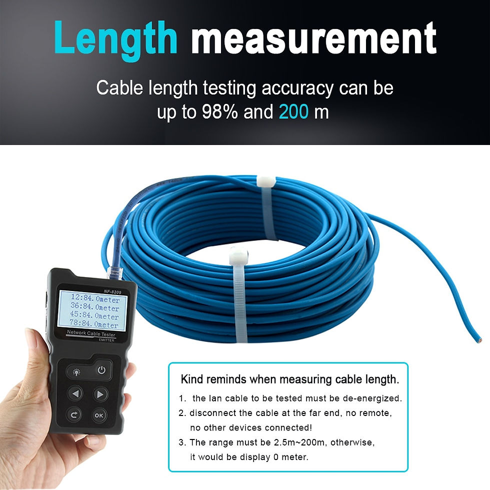 Thumbnail: NOYAFA NF-8209 Cable Tracker Lan Display Measure Tester Network Tools LCD Displ