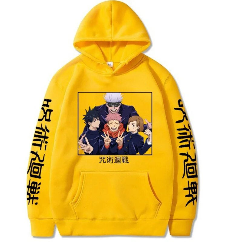 Thumbnail: Japan Anime Jujutsu Kaisen Gojo Satoru Plus Size Hoodie Men Women Sweatshirt Ca