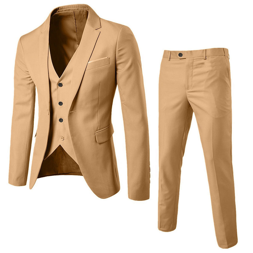 Thumbnail: 2022new Arrival 3 Pieces Men's Suits Slim Fit Peaked Lapel One Button Wedding