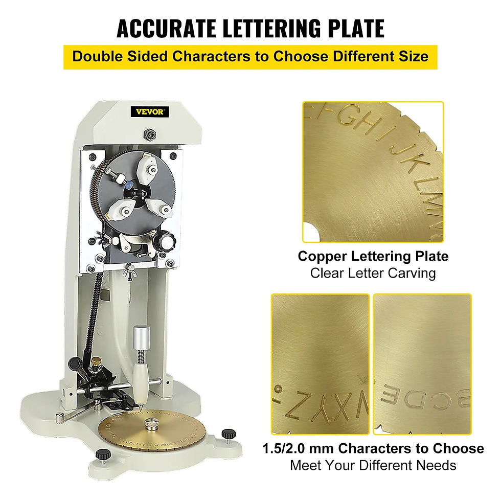 Thumbnail: VEVOR Inside Ring Engraver Stamper w/ Two Faces Standard Letter Block Dial Plot