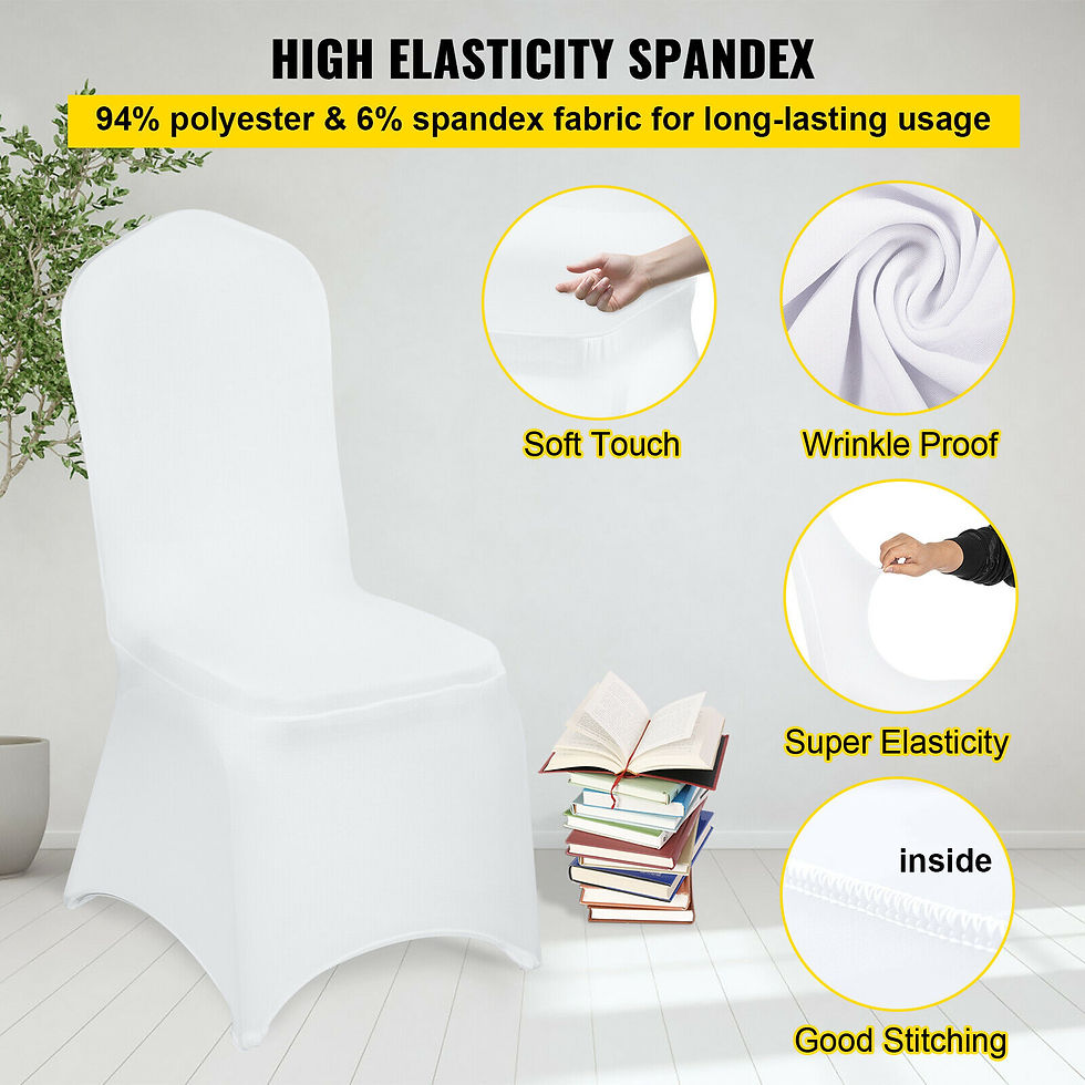 Indexkép: VEVOR 50 100Pcs Wedding Chair Covers Spandex Stretch Slipcover for Restaurant B