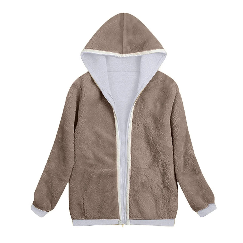 Thumbnail: Plus Size Women's Jacket Long Sleeved Winter Wool Hooded Sweater Women's Wool C