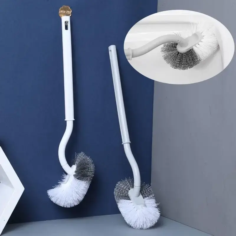 Thumbnail: Plastic Toilet Brush Long Handle Soft Hair WC Cleaning Brush Squatting Pan Clea