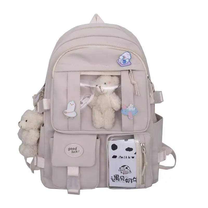 Thumbnail: Japanese High School Girls Backpack School Bags For Teenage Girls Multi Pockets
