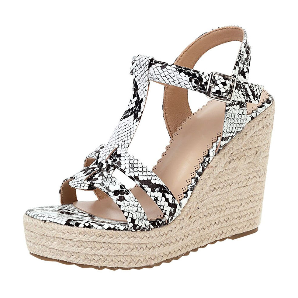 Thumbnail: Sandals For Womens Wedges Shoes Flip Flops Snake Print Open Toe Sandals