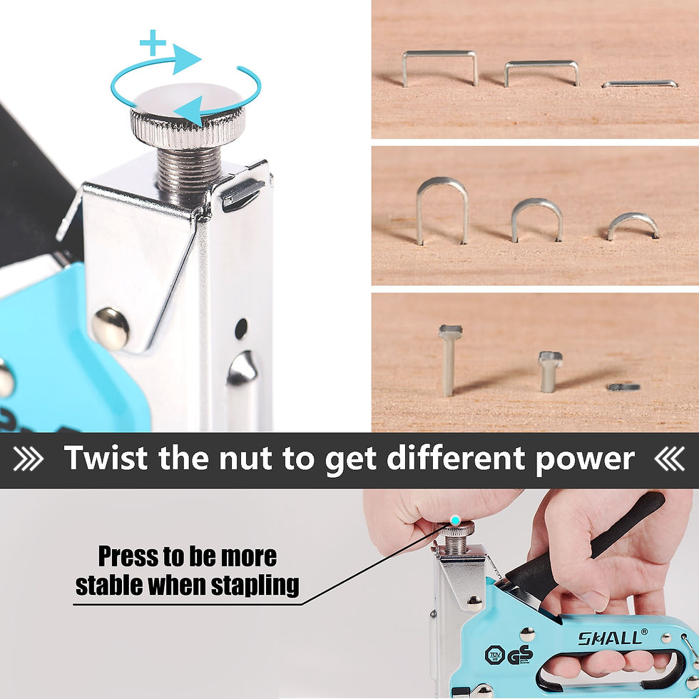 Thumbnail: SHALL 3 In 1 Nail Gun DIY Furniture Construction Stapler Upholstery Staple Gun