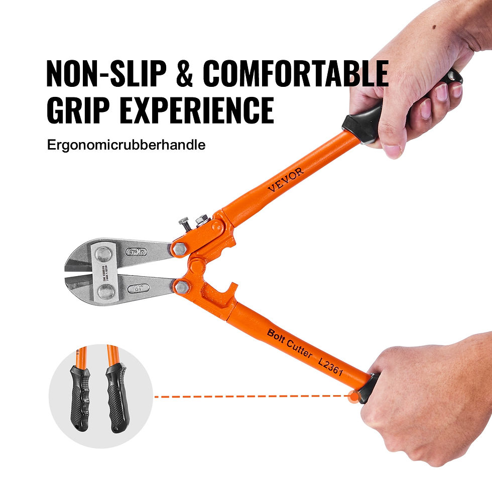 Thumbnail: VEVOR Bolt Cutter 8in/14in/18in/24in Lock Cutter Bi-Material Handle with Soft R