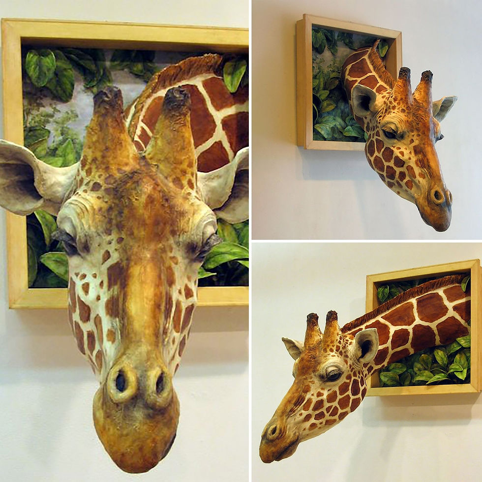 Thumbnail: Giraffe Head Wall Hanging Decorations 3d Wall Mounted Giraffe Sculpture Wall Ar
