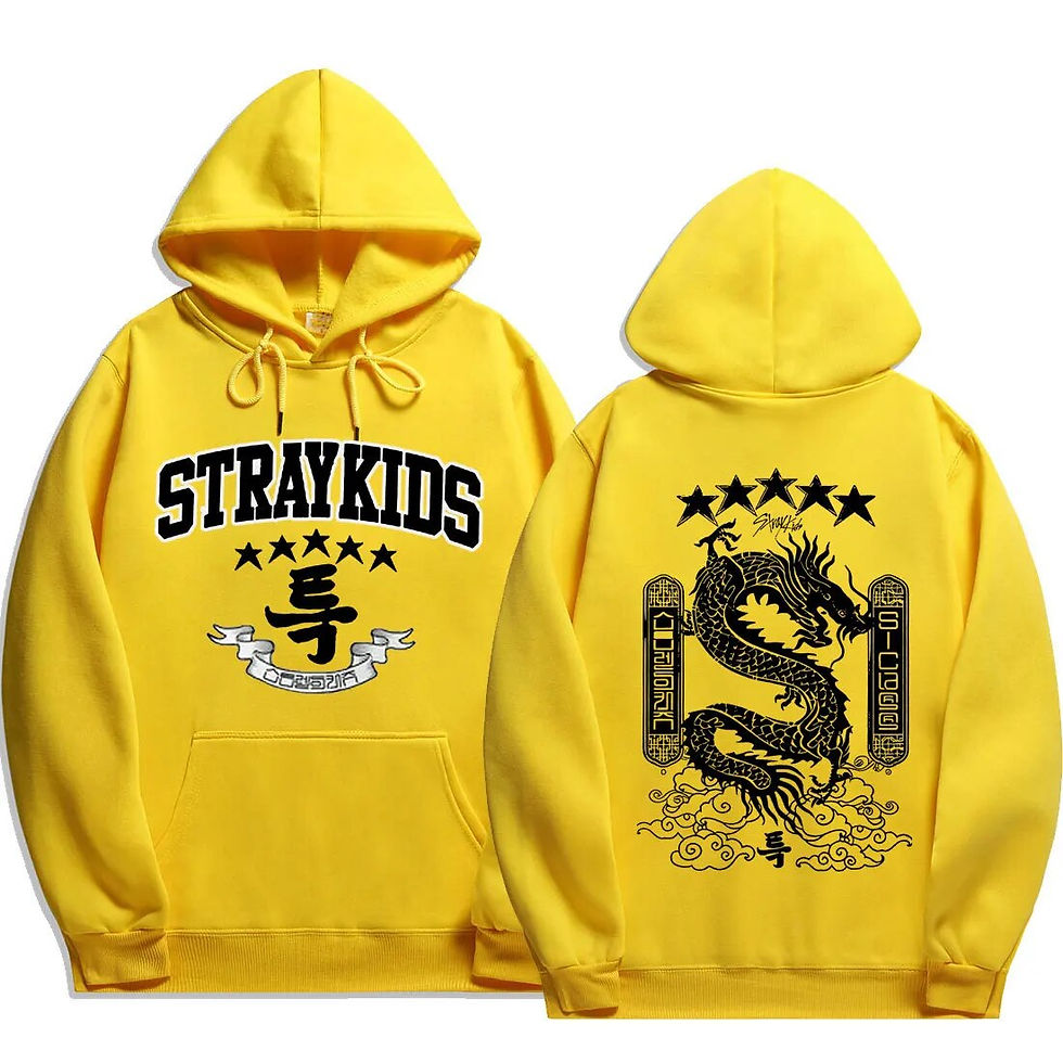 Миниатюра: Stray Kids Men's And Women's Plus Size Hooded Sweatshirt, Five-star Dragon Patt