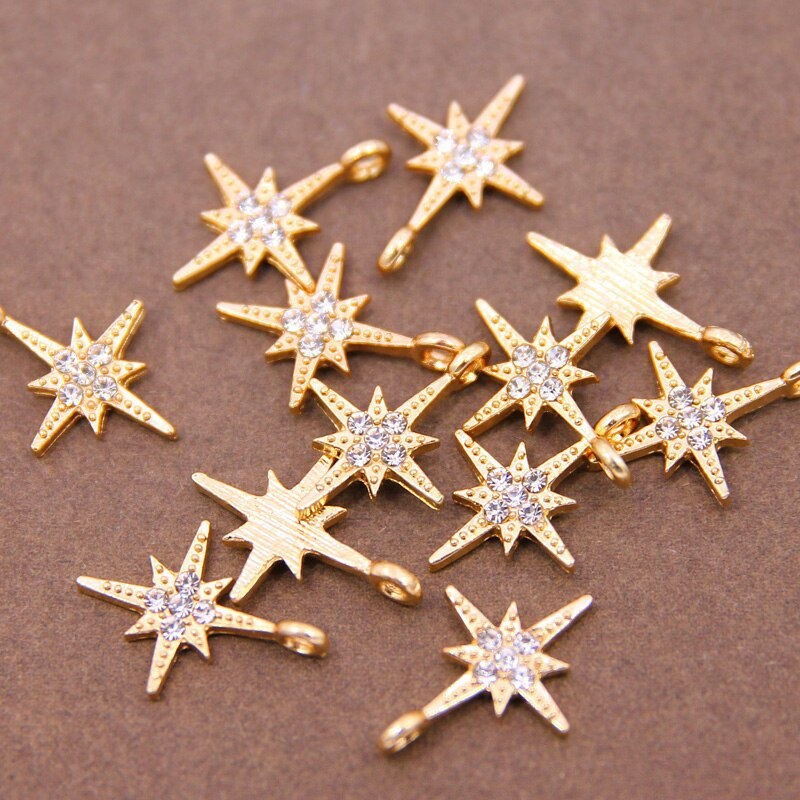 Thumbnail: 10pcs Mini Religion Cross Charm Pendants For Bracelet Necklace Jewelry