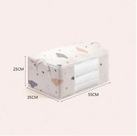 Miniatyrbild: 1pc Blue/White Quilt Clothes Storage Bag Moisture Dust Proof Proof Organizer Bi