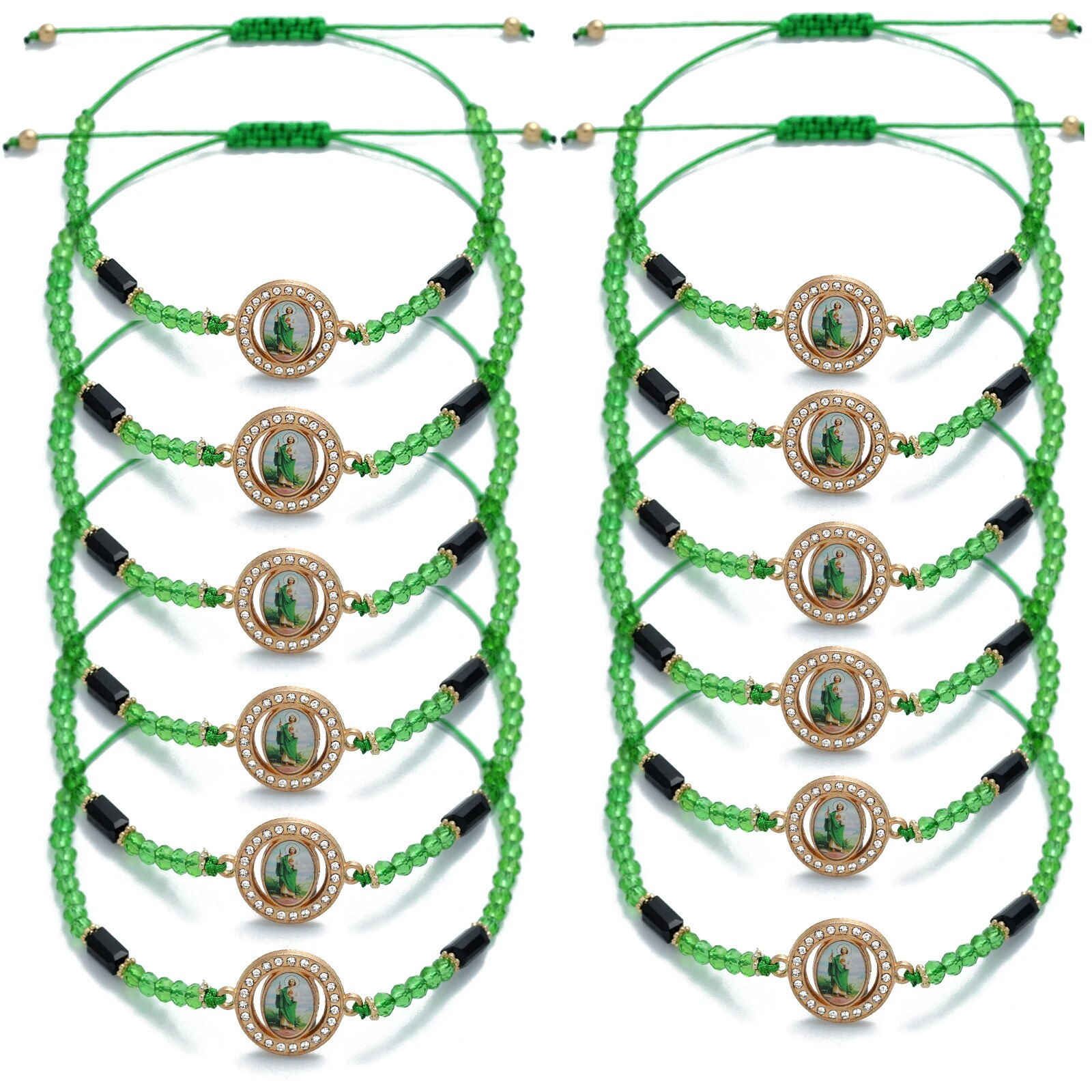 12PCS Mexican Bracelets San Judas Tadeo charms bracelets Virgin Mary Bracelet R