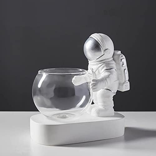 Thumbnail: Planter, Spaceman Glass Vase，Astronaut Resin Hydroponics Flower Vases，Led Light