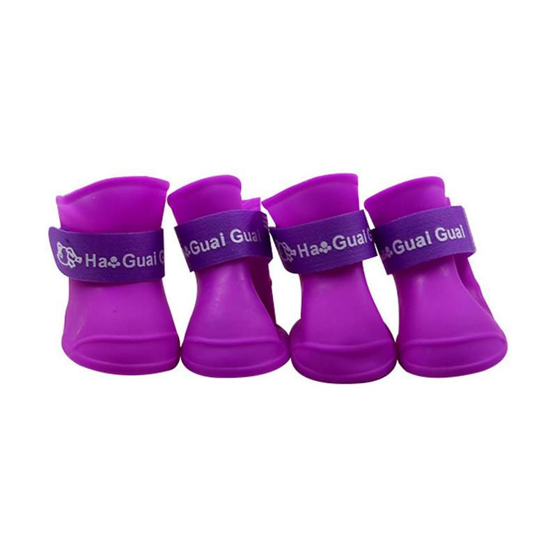 Miniatura: 4pcs/set Waterproof Pet Dog Shoes Chihuahua Anti-slip Rain Boots Footwear For S