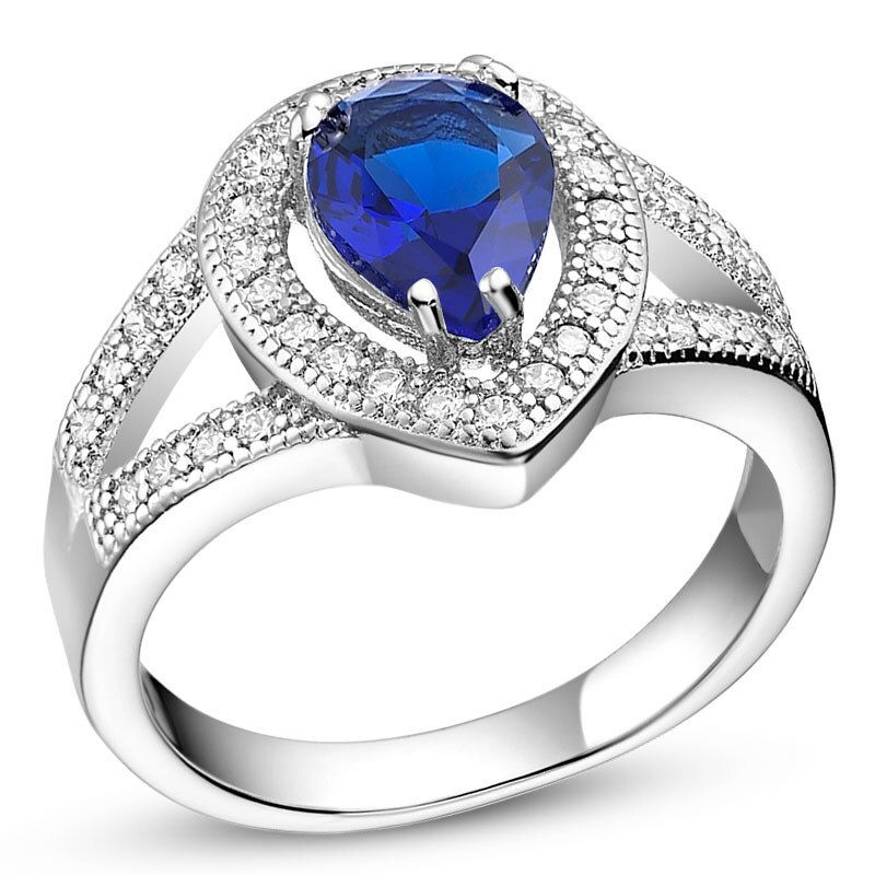 Thumbnail: US STOCK 5% Off Uloveido Love Micro Pave Anniversary Ring Green Rings for