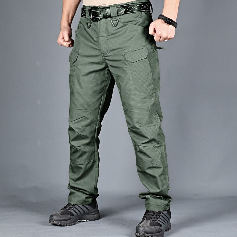 Thumbnail: New Mens Tactical Pants Multiple Pocket Elasticity Military Urban Commuter Taci