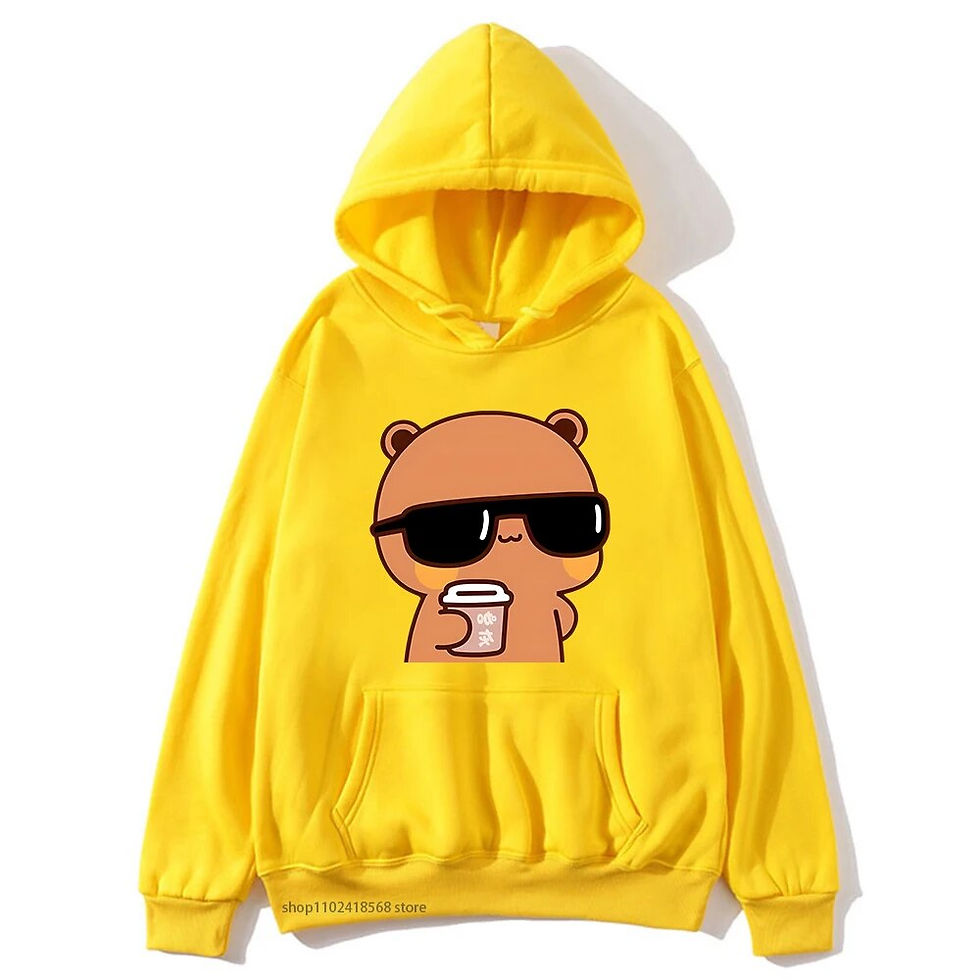 Thumbnail: Couple Hoodies Bubu Is Watching Movie With Dudu Plus Size Sweatshirt Cartoon Ka