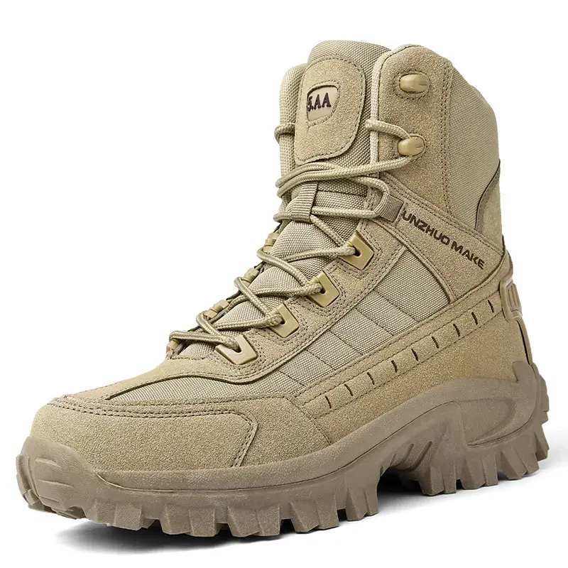 Thumbnail: 2022 New Winter Footwear Military Tactical Mens Boots Special Force Leather Des