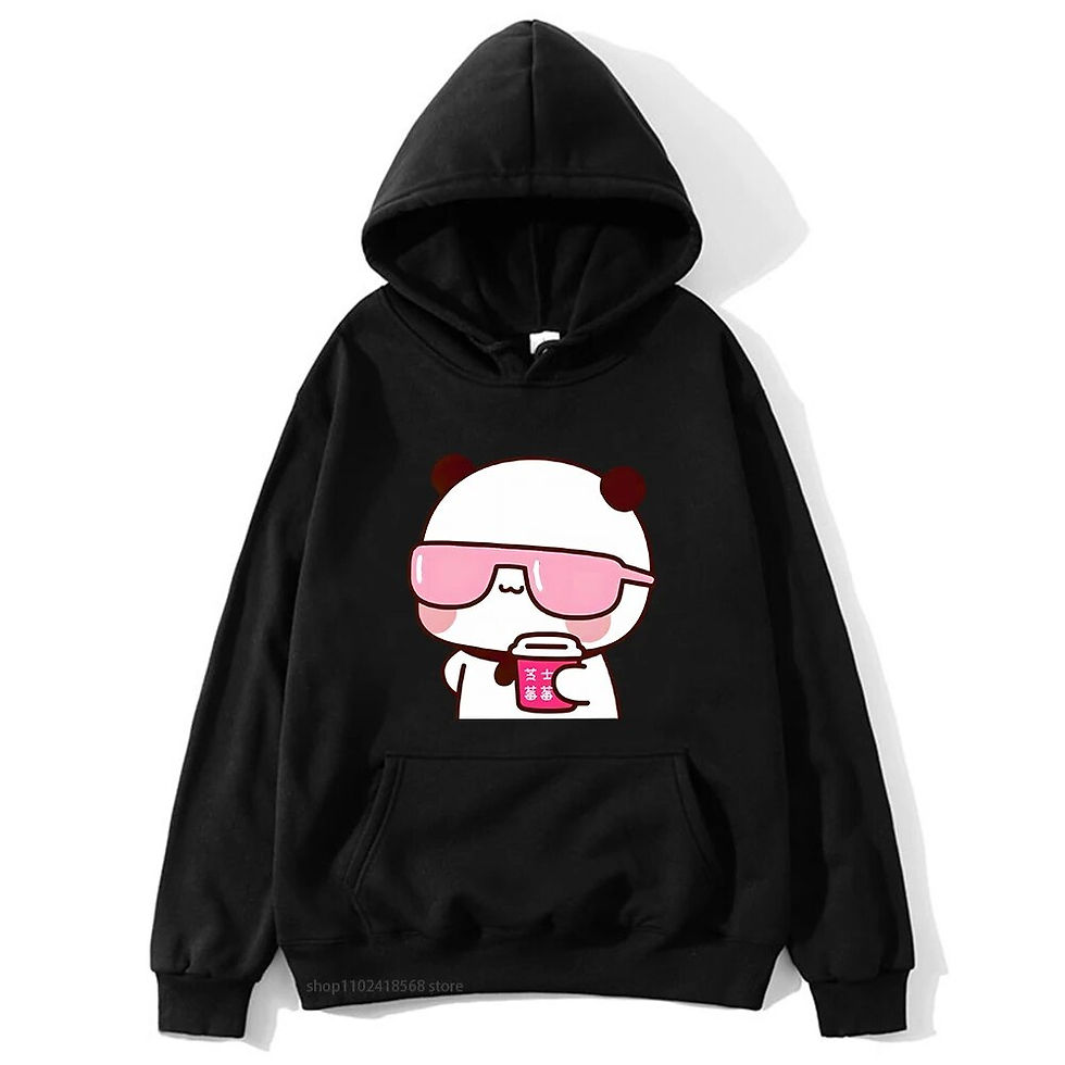 Miniatura: Couple Hoodies Bubu Is Watching Movie With Dudu Plus Size Sweatshirt Cartoon Ka