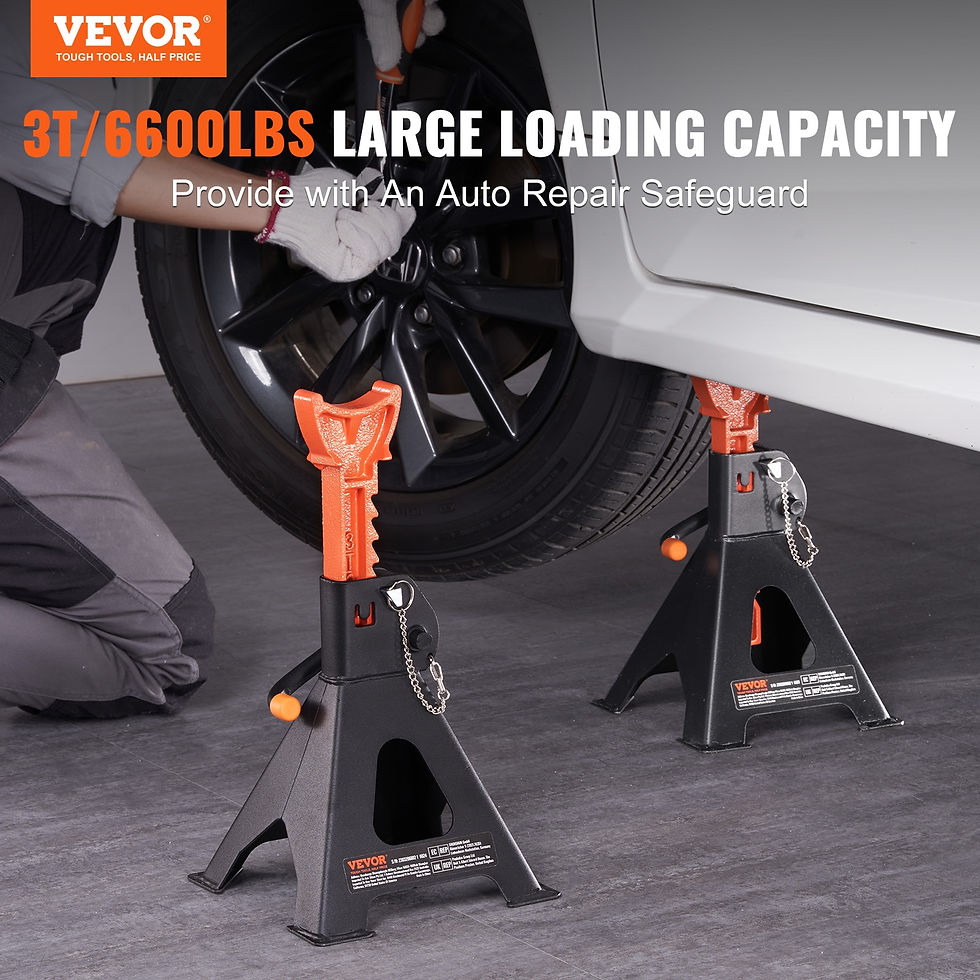 Minijatura: VEVOR Jack Stands 3/6 Ton (6000/12000 lbs) Capacity Car Jack Stands Double Lock