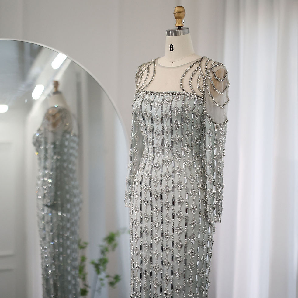 Miniatúra: Long Sleeve Long Slim Fishtail Dress