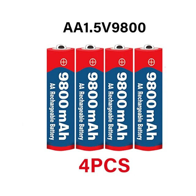 New AA rechargeable battery 9800mah/8800mah 1.5V New Alkaline Rechargeable bate