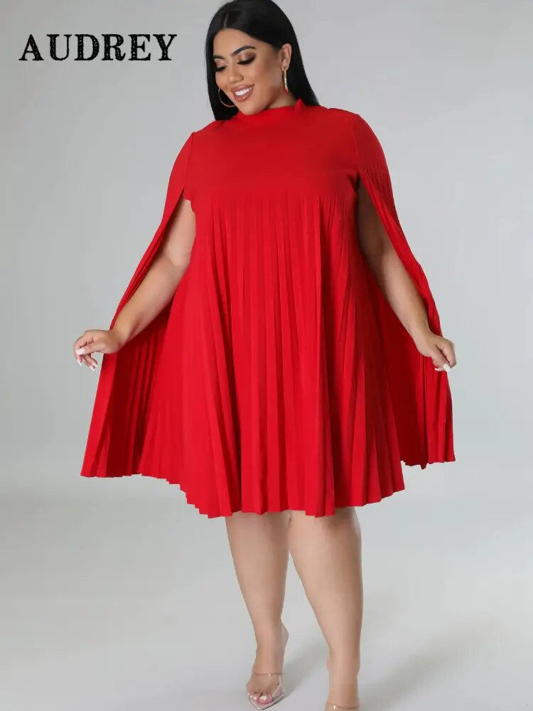 Thumbnail: Elegant Plus Size Women Dress Fashion Ruched Evening Party Ladies Dresses 2023