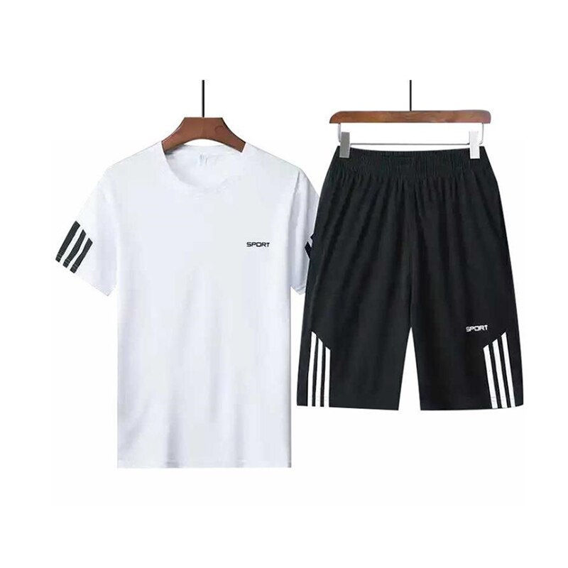 Thumbnail: Summer Breathable Sports Suit Men's Short-Sleeved Shorts Loose Quick Drying T-S