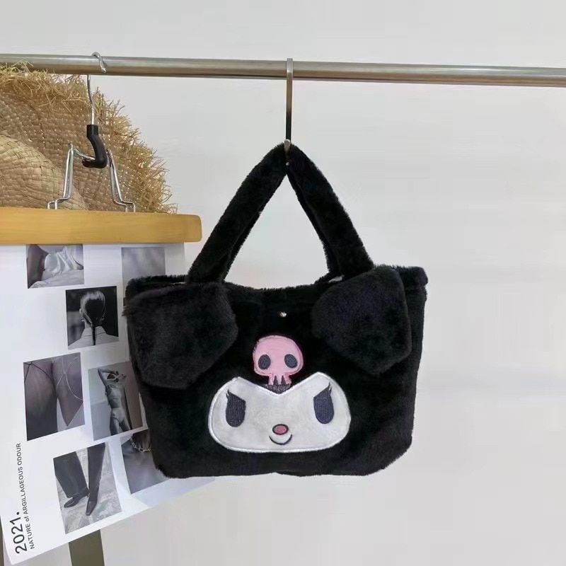 Thumbnail: Kawaii Sanrio Plush Bag My Melody Kuromi Cartoon Animal Handbag Cute Cinnamorol