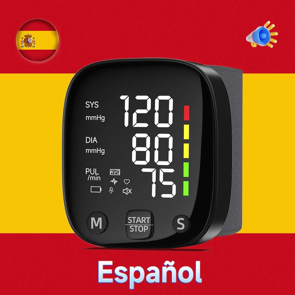 Miniaturebillede: Yongrow New LED Wrist Blood Pressure Monitor Rechargeable English/Russian Voice