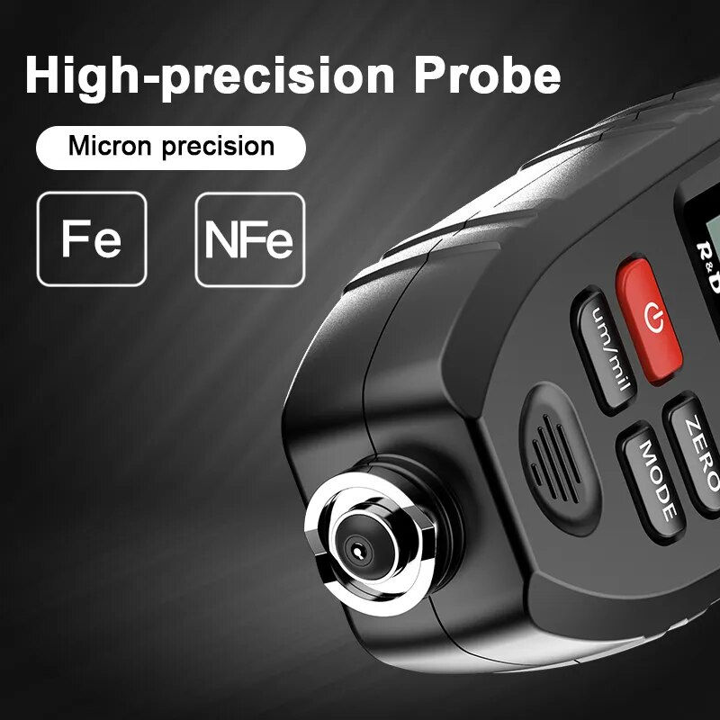 Thumbnail: R&D TC100 Coating Thickness Gauge 0.1micron/0-1300 Car Paint Film Thickness Tes