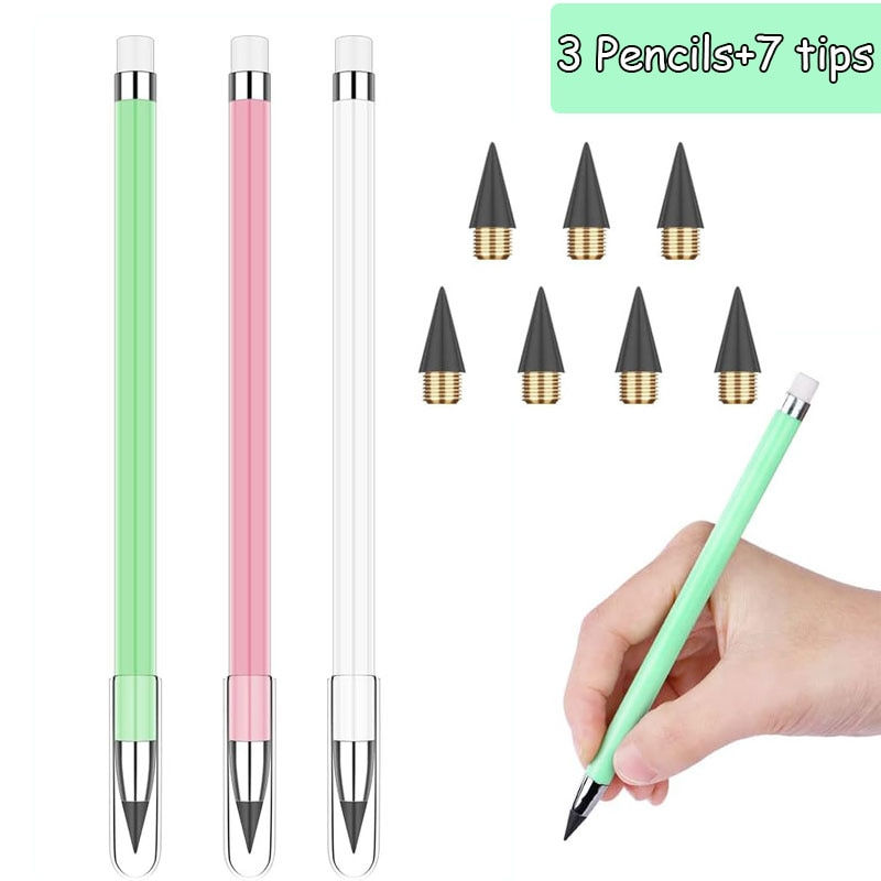 Thumbnail: 10pcs Eternal Pencil Set Macaron For Kids Cute Pens Painting Art School Office