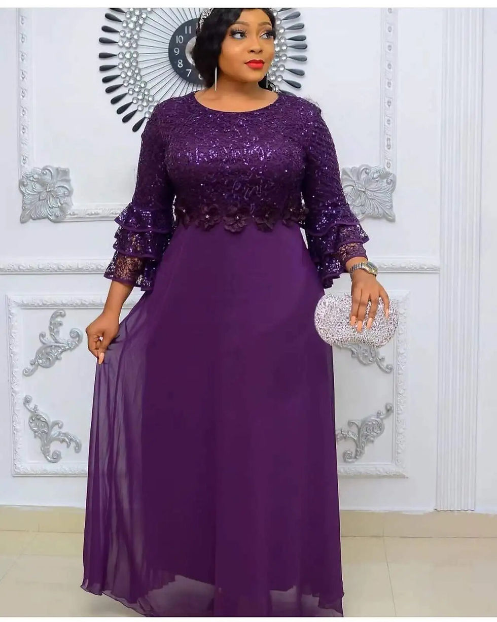 Minijatura: Plus Size African Party Dresses for Women New Fashion Dashiki Ankara Lace Weddi