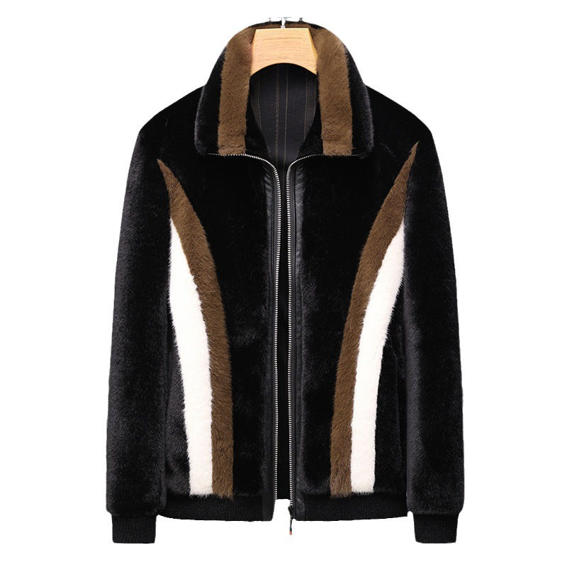 Miniatura: Winter Men's Warm Mink Fur Jacket Coat
