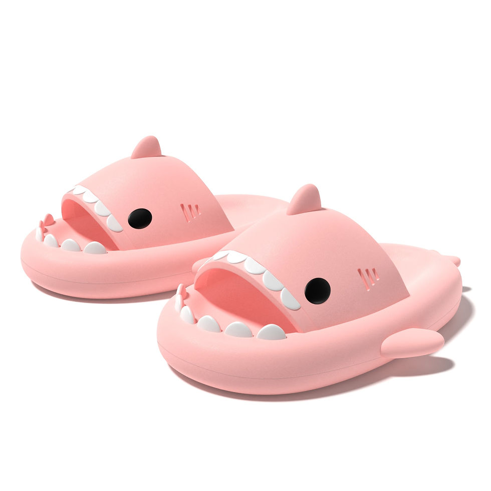 Thumbnail: Summer Home Men Shark Slippers Anti-skid EVA Solid Color Couple Parents Outdoor