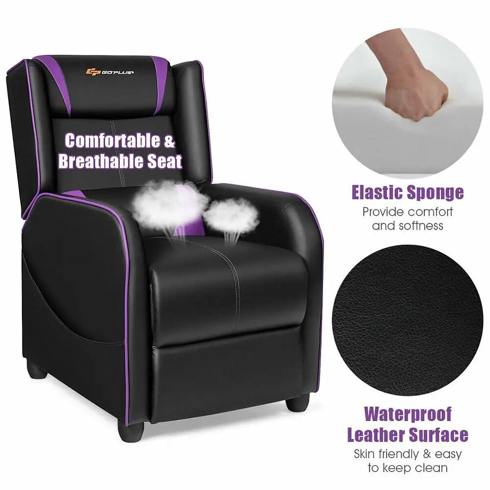 Miniaturebillede: Massage Gaming Recliner Chair Single Living Room Sofa Home Theater Seat HW65388