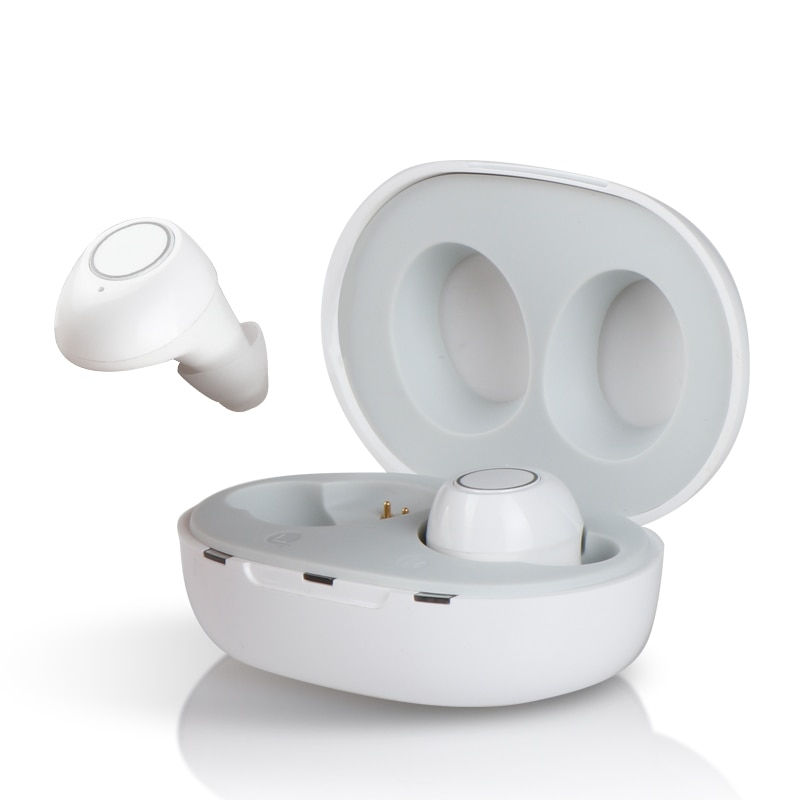 Thumbnail: 1 Pair USB Rechargeable Mini In Ear Portable Invisible Hearing Aids Assistant A