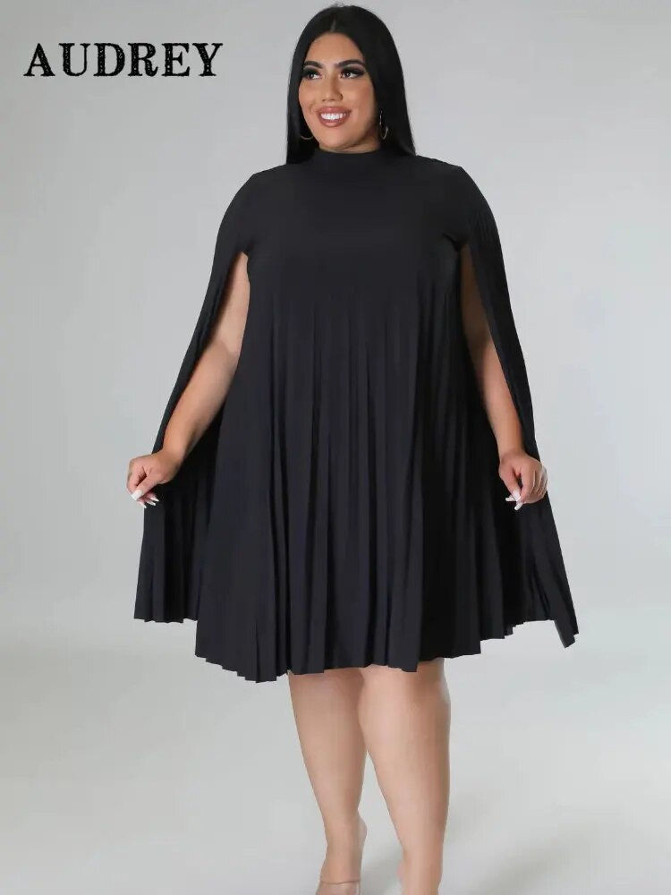 Thumbnail: Elegant Plus Size Women Dress Fashion Ruched Evening Party Ladies Dresses 2023