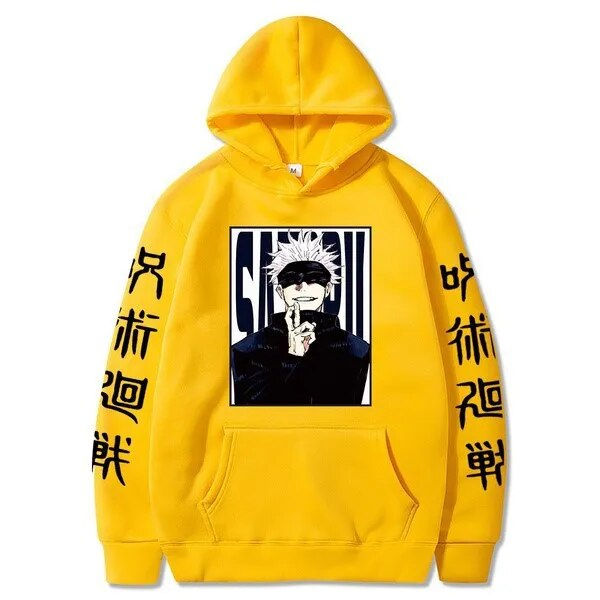 Thumbnail: Japan Anime Jujutsu Kaisen Gojo Satoru Plus Size Hoodie Men Women Sweatshirt Ca