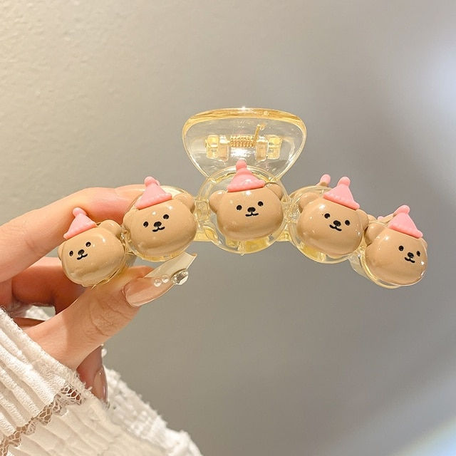 Thumbnail: Sweet And Cute Cartoon Hairpin Girl Back Of Head Hair Grab Clip Large Go Out Bu