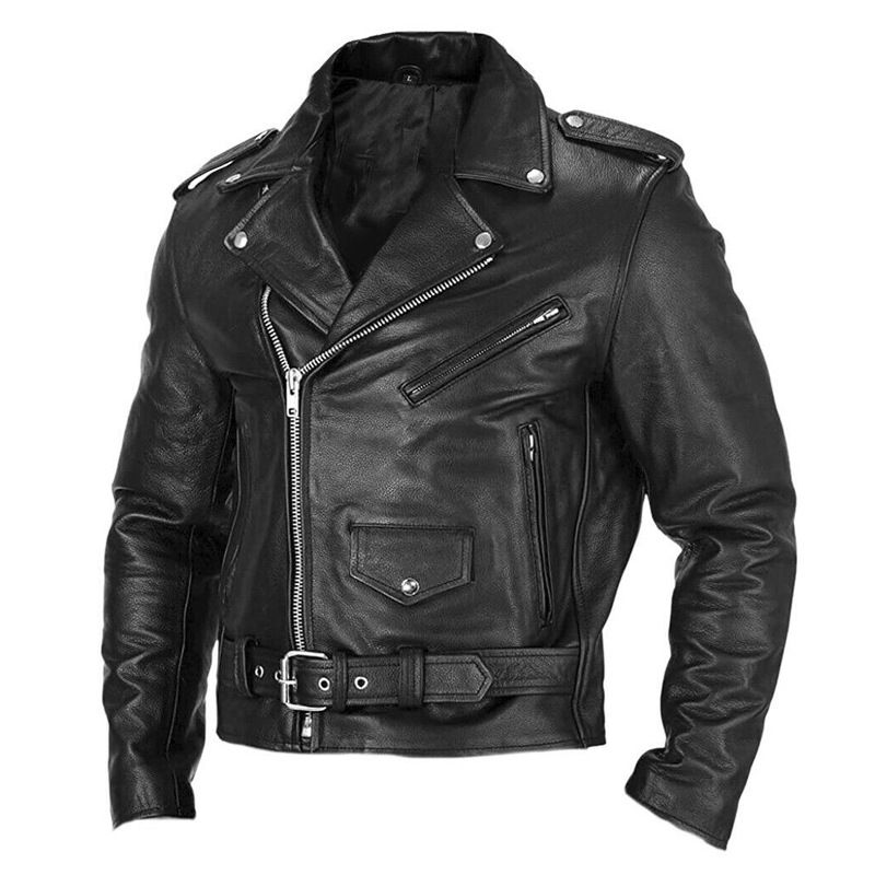 Miniaturebillede: 2024 New European and American Hot Models European Size Motorcycle Men's Leathe